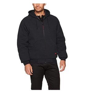 NWT Tough Duck Men's Washed Hooded Bomber Sweatshirt Black Size 5XL $130 GG200